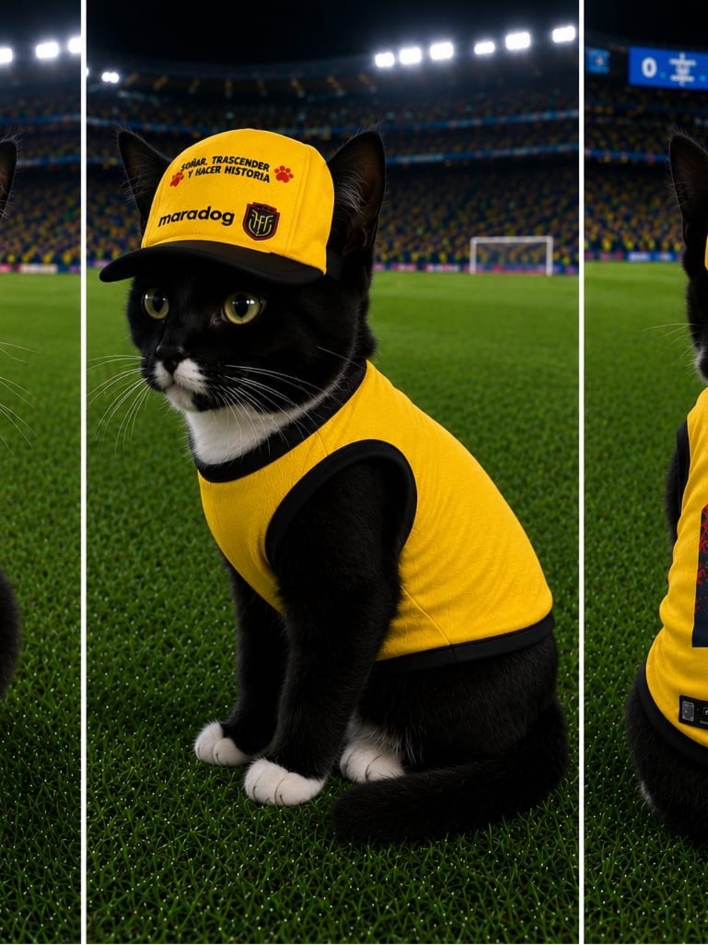 Rado Bright Yellow Cat Sport Tee & Cap Set ECUADOR SIZE XS/S